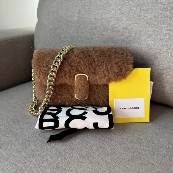 Marc Jacobs The Teddy J Marc Camel Brown Mini Handbag NEW Clutch Shoulder Bag - Picture 1 of 9